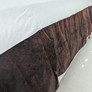 CROSCILL Faux Leather King Bedskirt